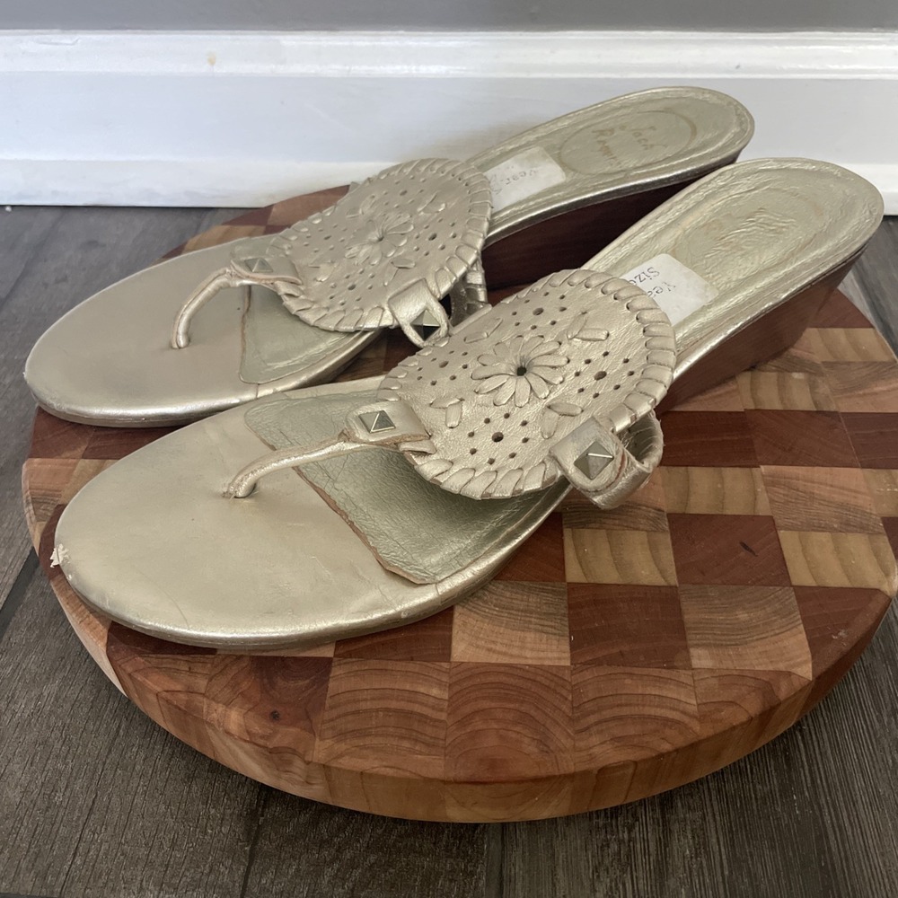 Jack‎ Rogers Gold Mini Wedge